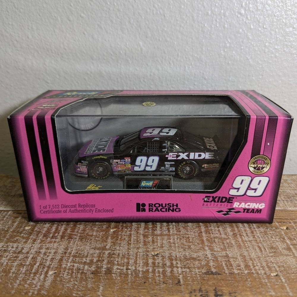 NASCAR Jeff Burton #99 Diecast Exide Ford Thunderbird 1:43 Scale  NEW w/COA